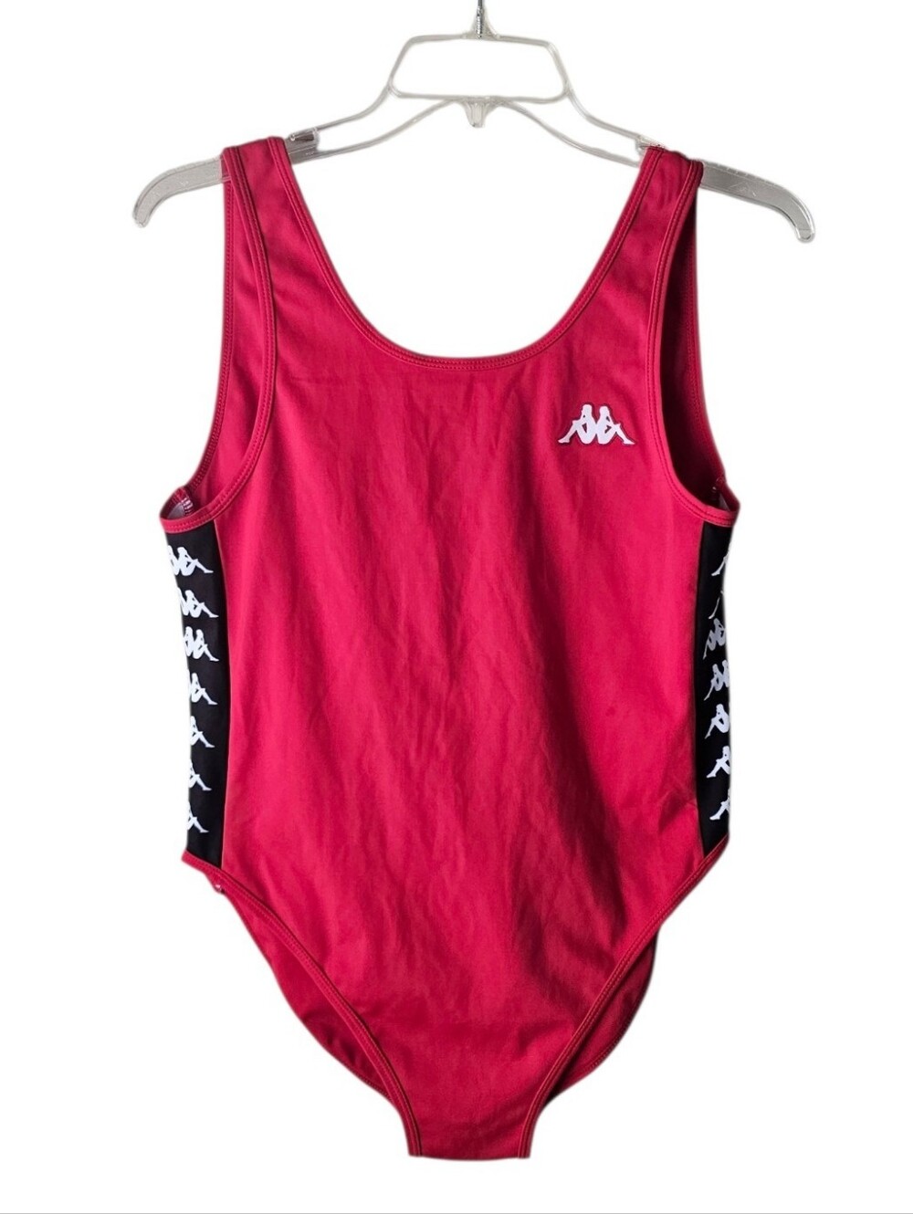 Kappa Red One-Piece Swimsuit with Black Side Panels
